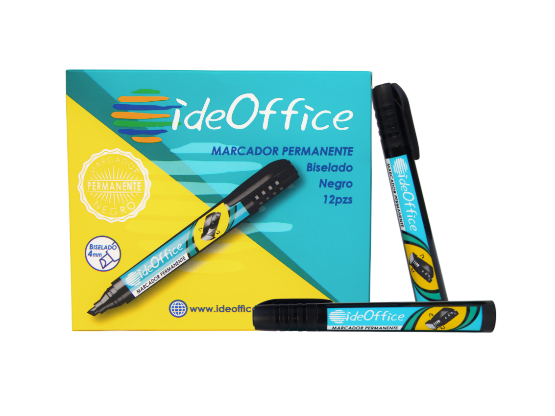 MARCADOR PERM.PTA. BISEL NEGRO IDEOFFICE