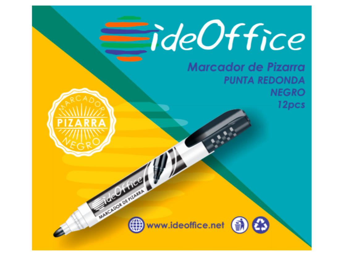 MARCADOR DE PIZARRA NEGRO IDEOFFICE