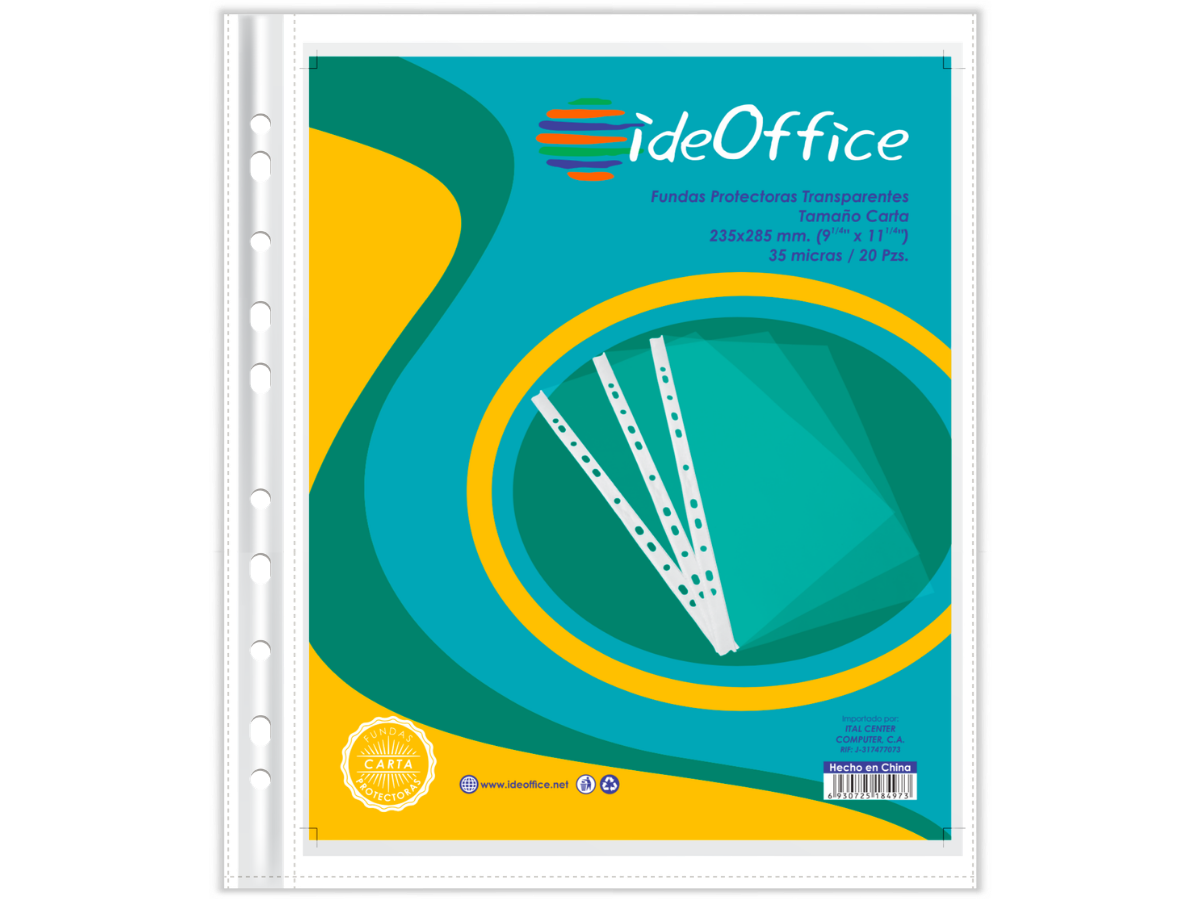 FUNDAS PROTEC. CARTA 1x20 IDEOFFICE