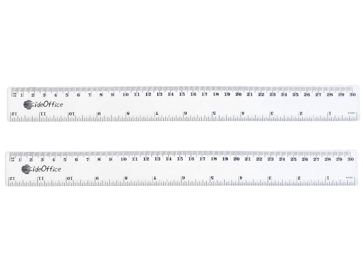 REGLA PLASTICA 30 CM. IDEOFFICE