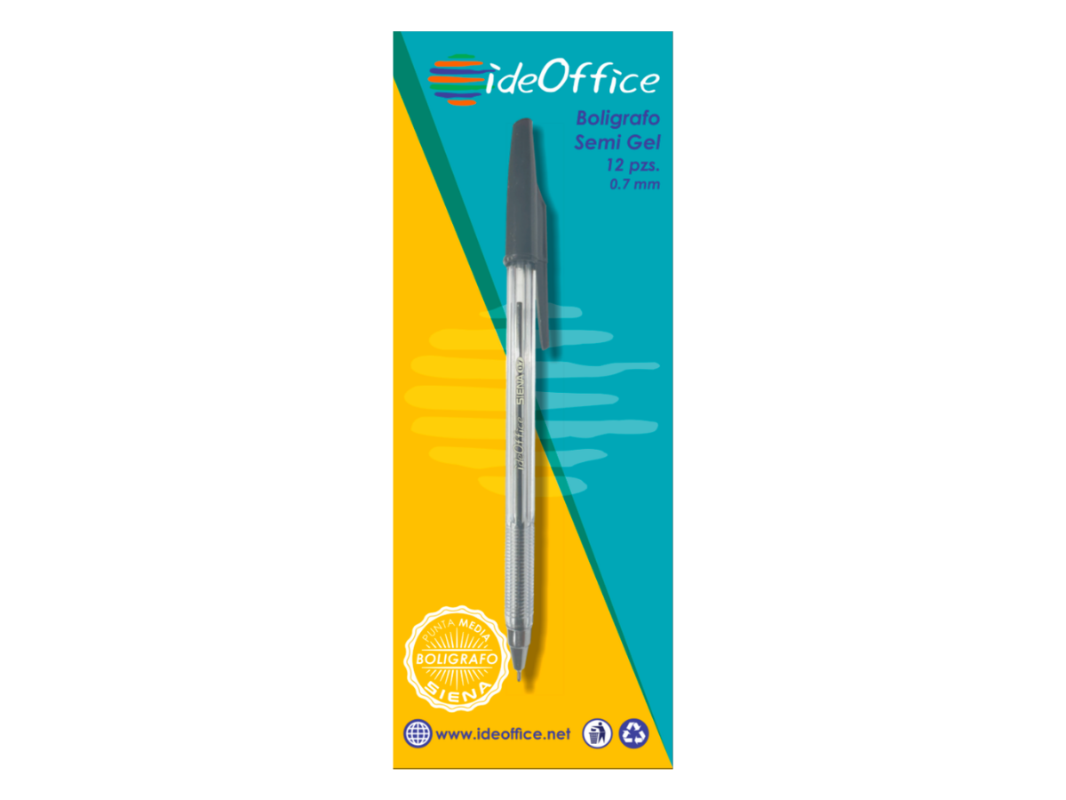 BOLIGRAFO NEGRO  (SIENA 0.7mm) IDEOFFICE